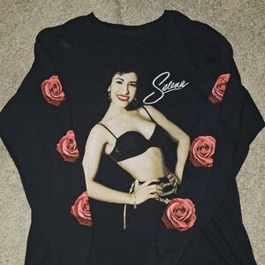 Stussy Black and Red Graphic Women's Long Sleeve Top